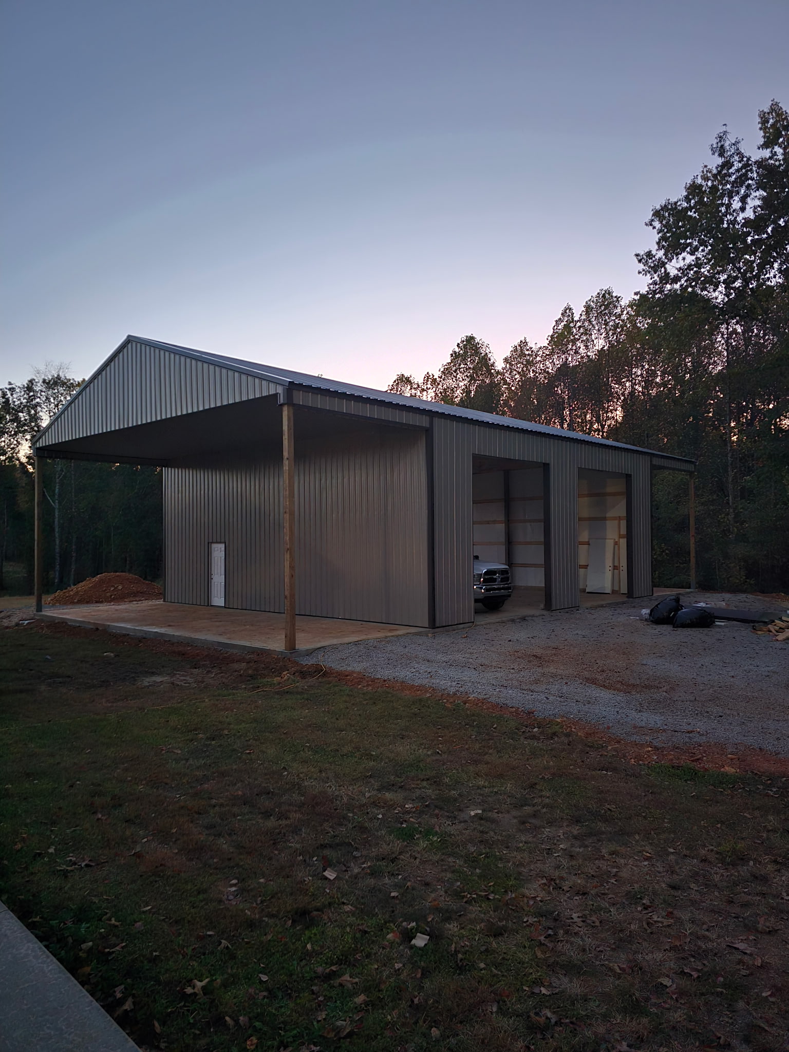 Post-frame metal building in Middle Tennessee